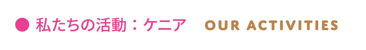 私たちの課題：ケニア SOCIAL ISSUES